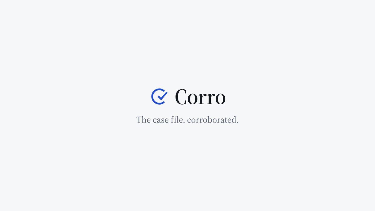Title card of the Corro demo video